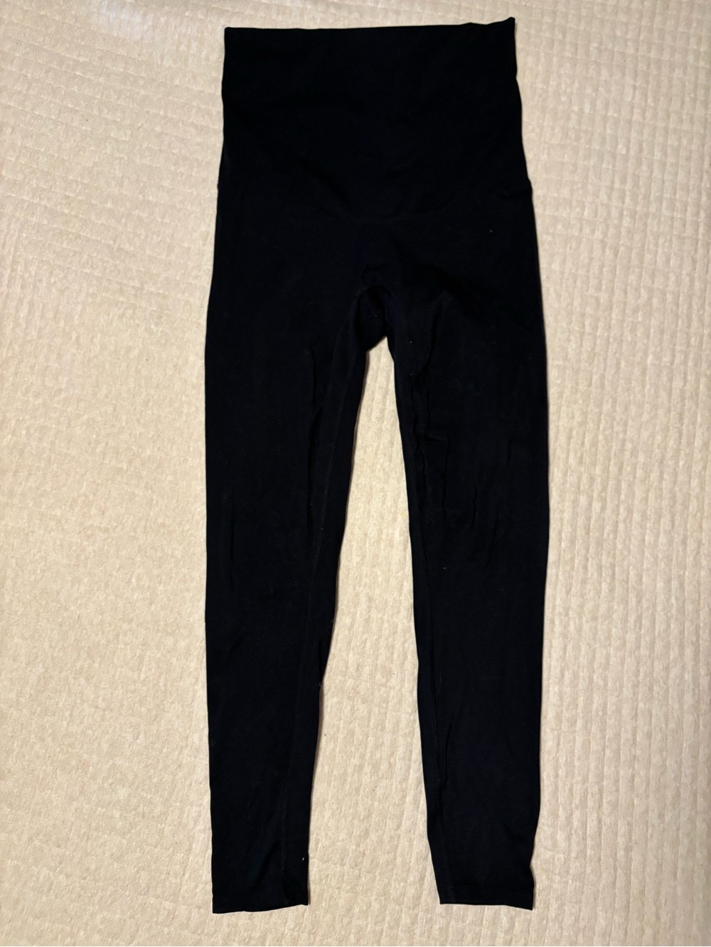 Poshdivah Maternity Over Belly Black Yoga Leggings Size M EUC